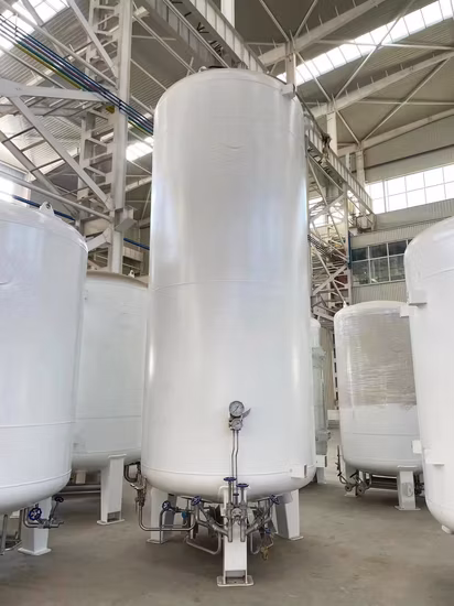 산업용 가스 장비 Honrizontal 극저온 저장 탱크